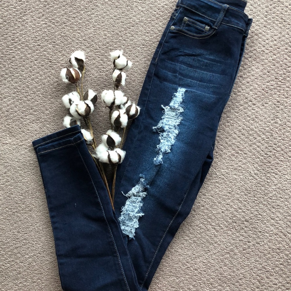 Fashion Nova Ultra High Rise Ripped Skinny Jeans